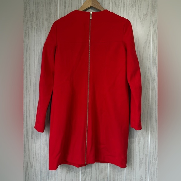 Rachel Roy Beautiful Red LS Dress w/ Cut Out Front Full Zip On Back Size 6 - Picture 3 of 3